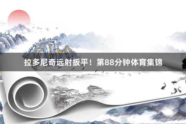 拉多尼奇远射扳平!第88分钟体育集锦