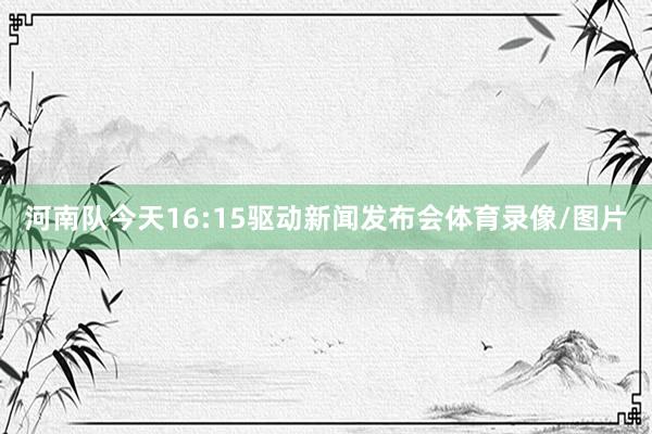 河南队今天16:15驱动新闻发布会体育录像/图片