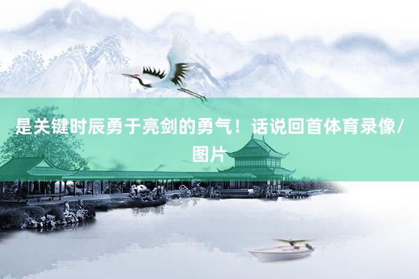 是关键时辰勇于亮剑的勇气！话说回首体育录像/图片