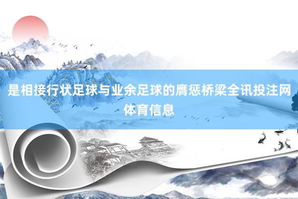 是相接行状足球与业余足球的膺惩桥梁全讯投注网体育信息