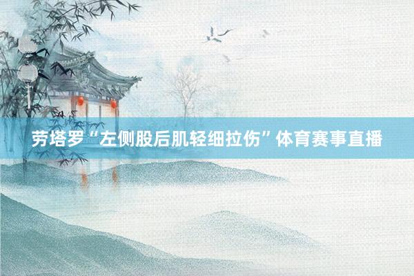 劳塔罗“左侧股后肌轻细拉伤”体育赛事直播