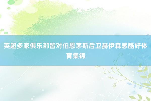 英超多家俱乐部皆对伯恩茅斯后卫赫伊森感酷好体育集锦