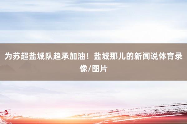 为苏超盐城队趋承加油！盐城那儿的新闻说体育录像/图片