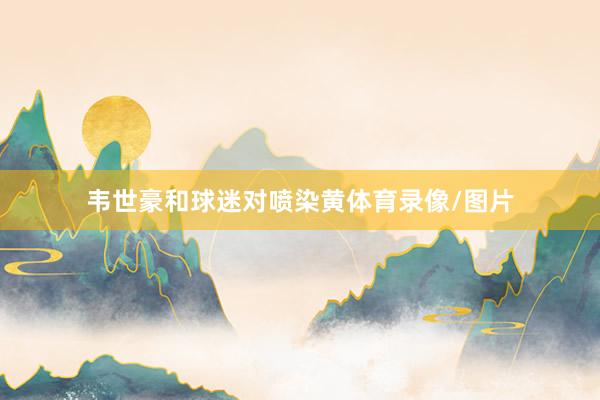 韦世豪和球迷对喷染黄体育录像/图片