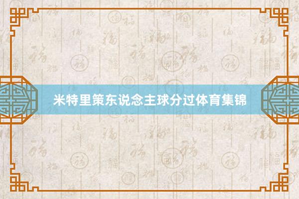 米特里策东说念主球分过体育集锦