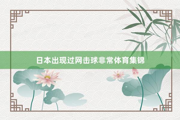 日本出现过网击球非常体育集锦