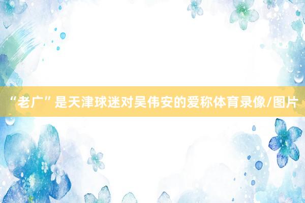 “老广”是天津球迷对吴伟安的爱称体育录像/图片