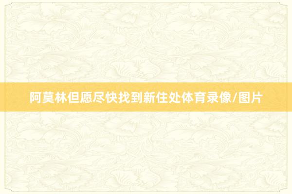 阿莫林但愿尽快找到新住处体育录像/图片