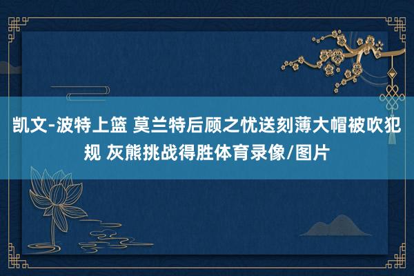 凯文-波特上篮 莫兰特后顾之忧送刻薄大帽被吹犯规 灰熊挑战得胜体育录像/图片
