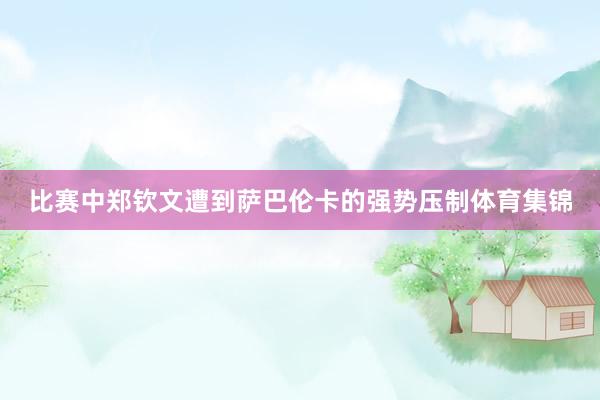 比赛中郑钦文遭到萨巴伦卡的强势压制体育集锦