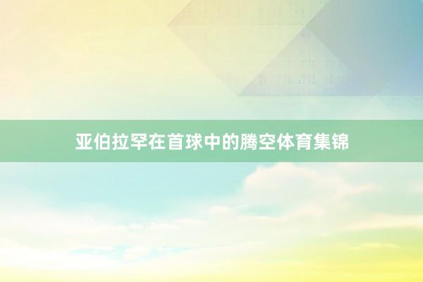 亚伯拉罕在首球中的腾空体育集锦
