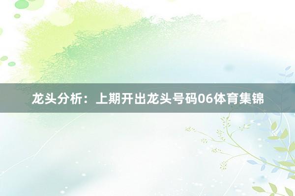 龙头分析：上期开出龙头号码06体育集锦
